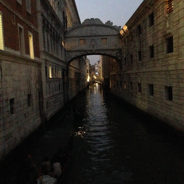 Evening view of the Bridge of Sighs